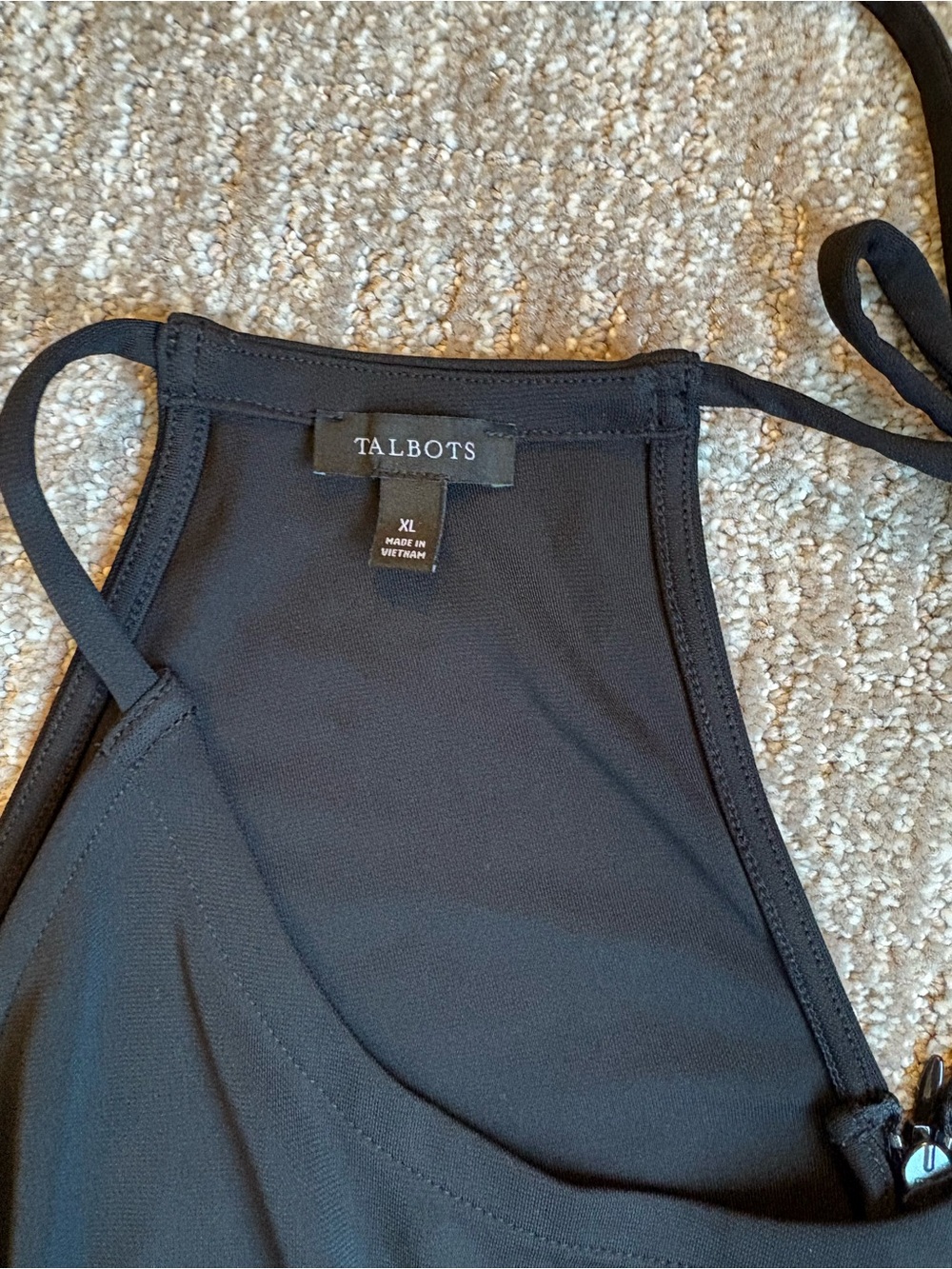 Talbots Black Sleeveless Jumpsuit With Pockets - Size XL - Picture 8 of 12